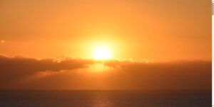 Sunset over the sea symbolizing calm and mental health balance